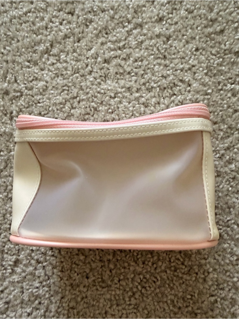 Dior Cream and Pink Cosmetic Pouch